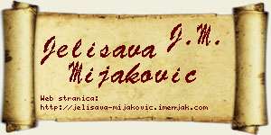 Jelisava Mijaković vizit kartica